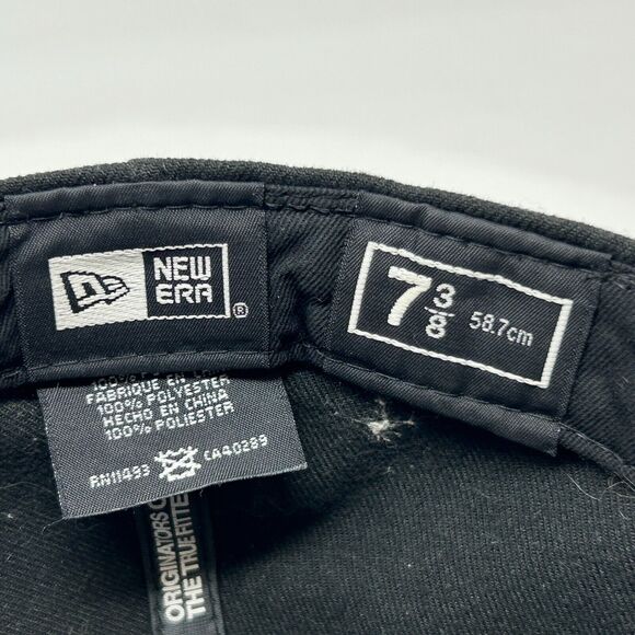 St Louis Cardinals Hat Baseball Cap Black Gray Chenille MLB New Era Fitted 7 3/8 - Picture 10 of 12